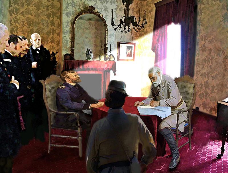 The surrender at Appomattox